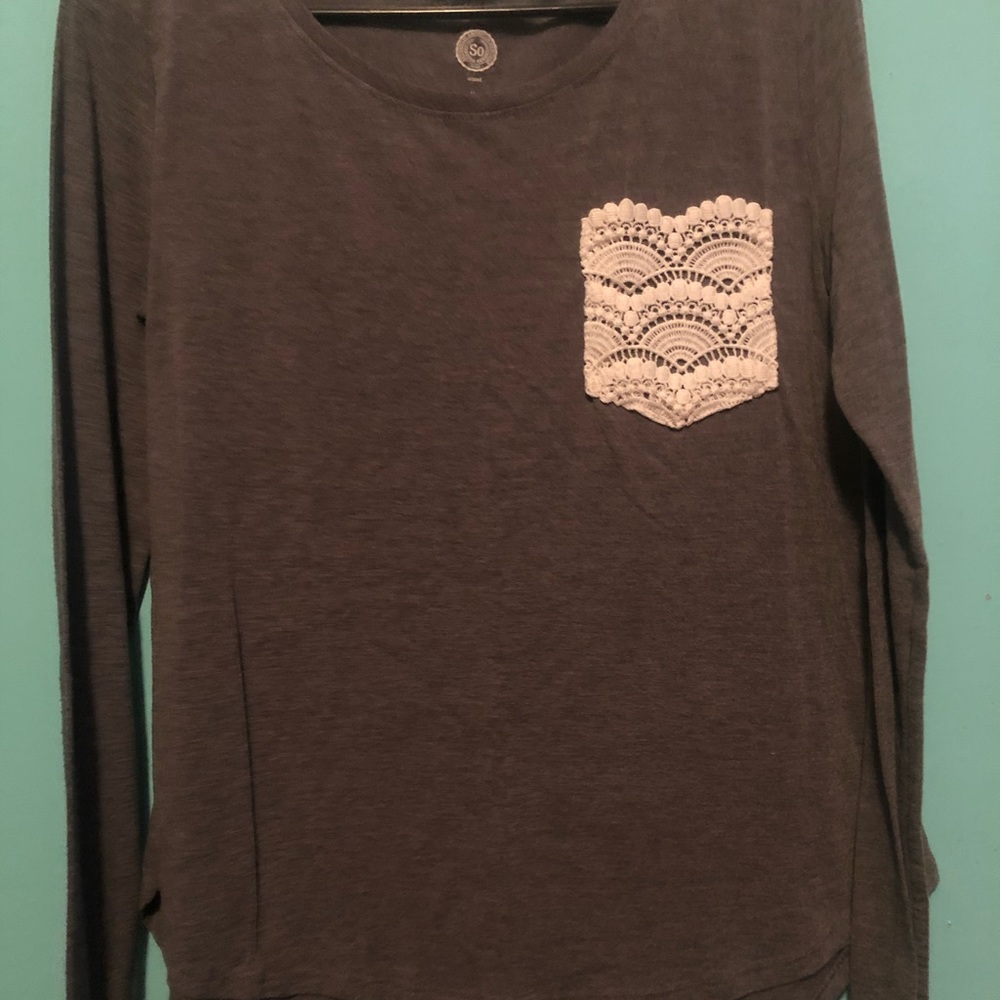 Grey cute long sleeve